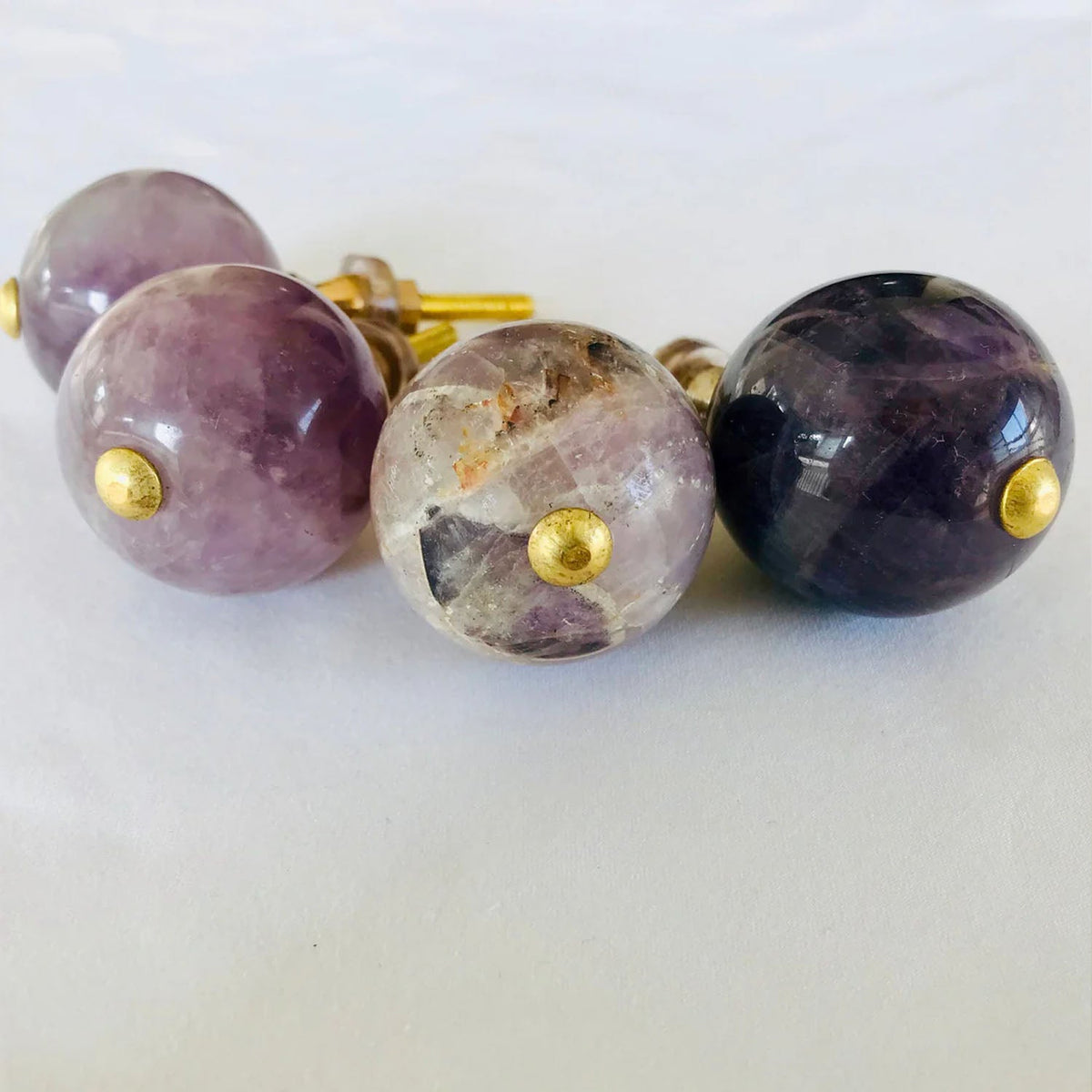 Amethyst Sphere Cabinet Knobs