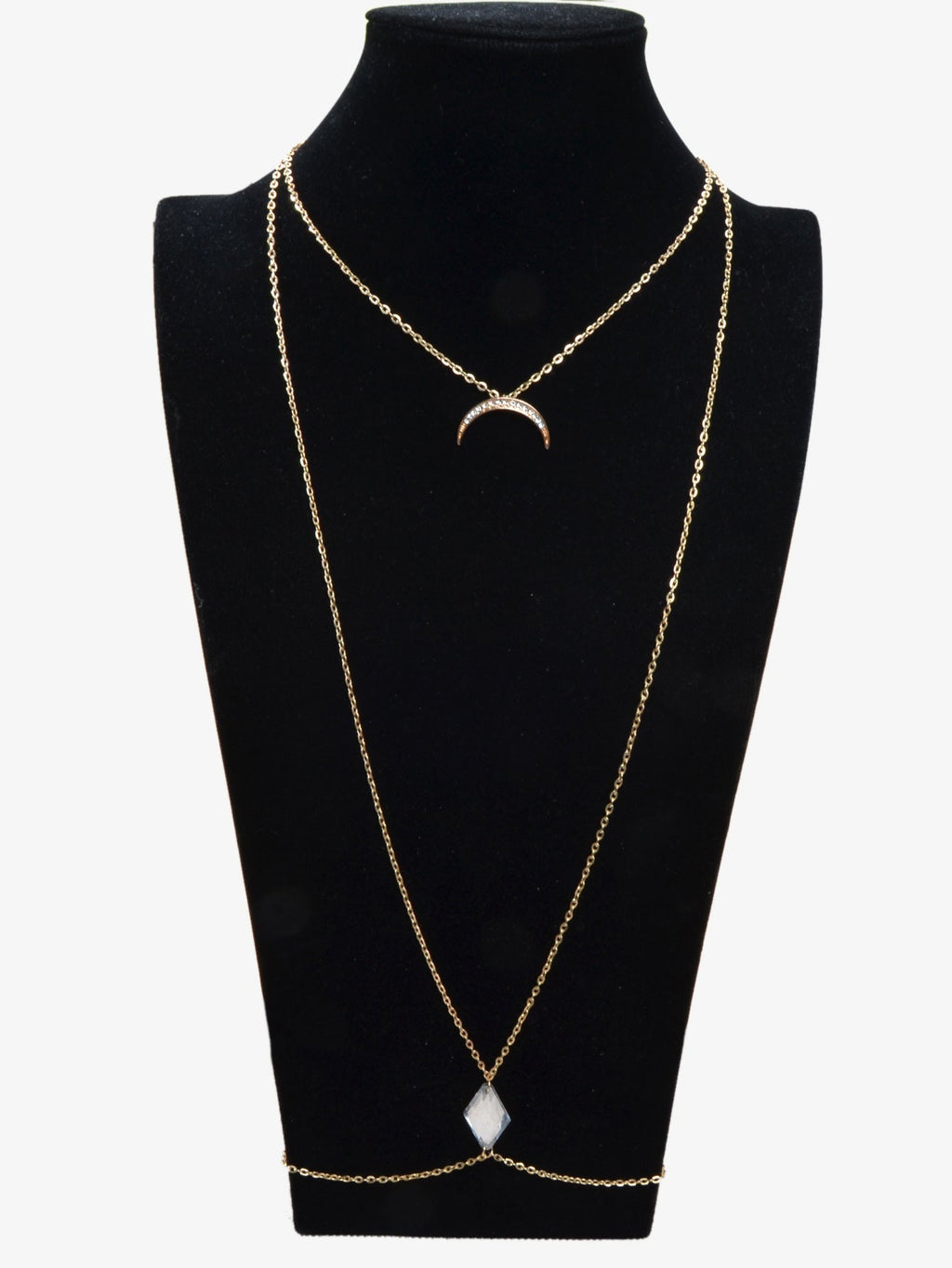 Glamorous Sexy Bikini Beach Body Chain Moon Chest Harness Belly Waist Jewellery