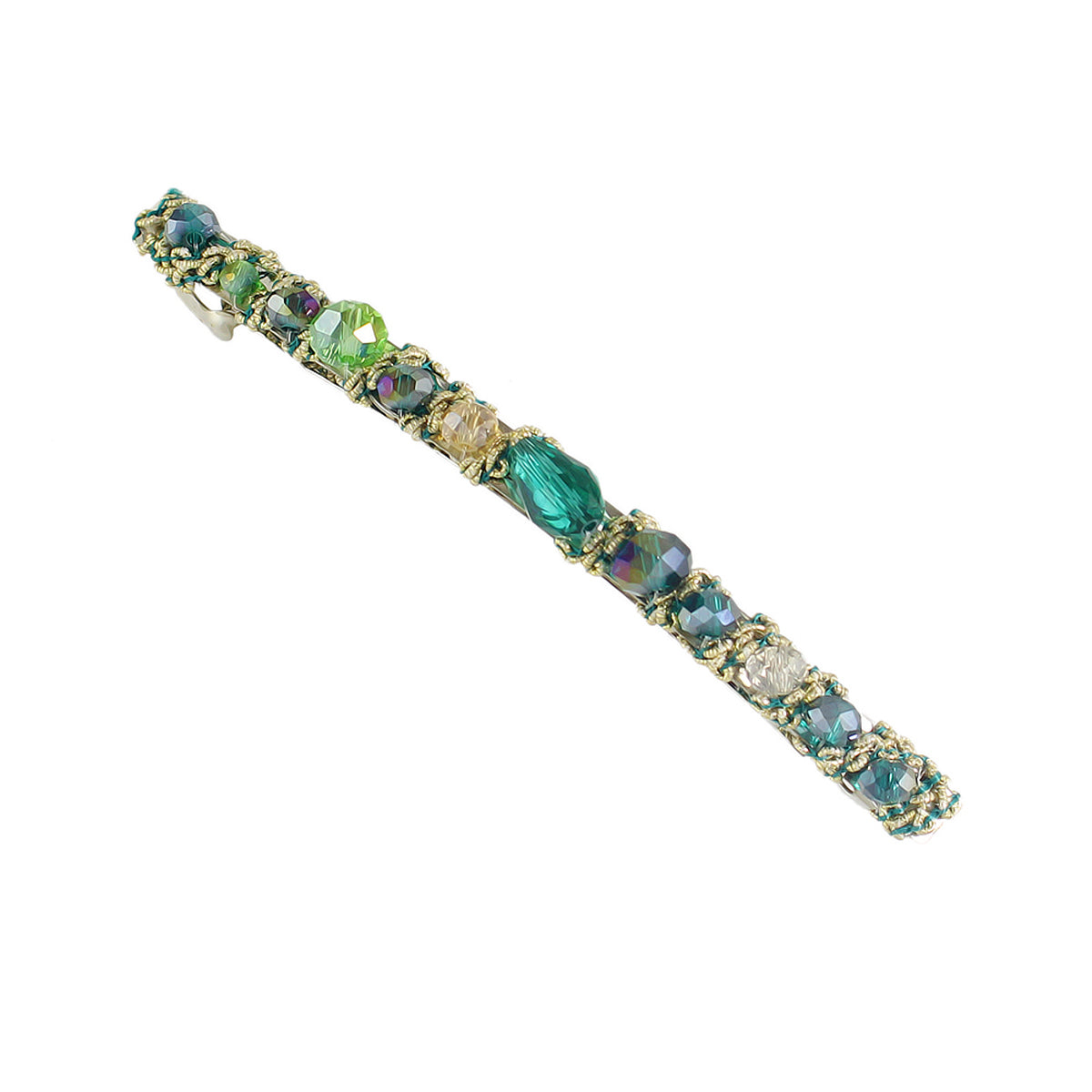 Luxury Handmade Colorful Acrylic Beads Hair Clips Barrette Girl Hair Accessories