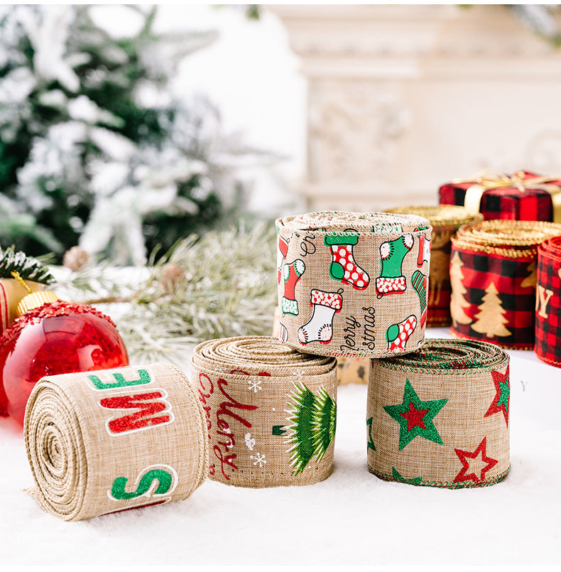 Christmas Polyester Ribbon - n/a at Dealshubindia