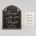 Handwritten Message Plaque – Antique Brass, Stepped