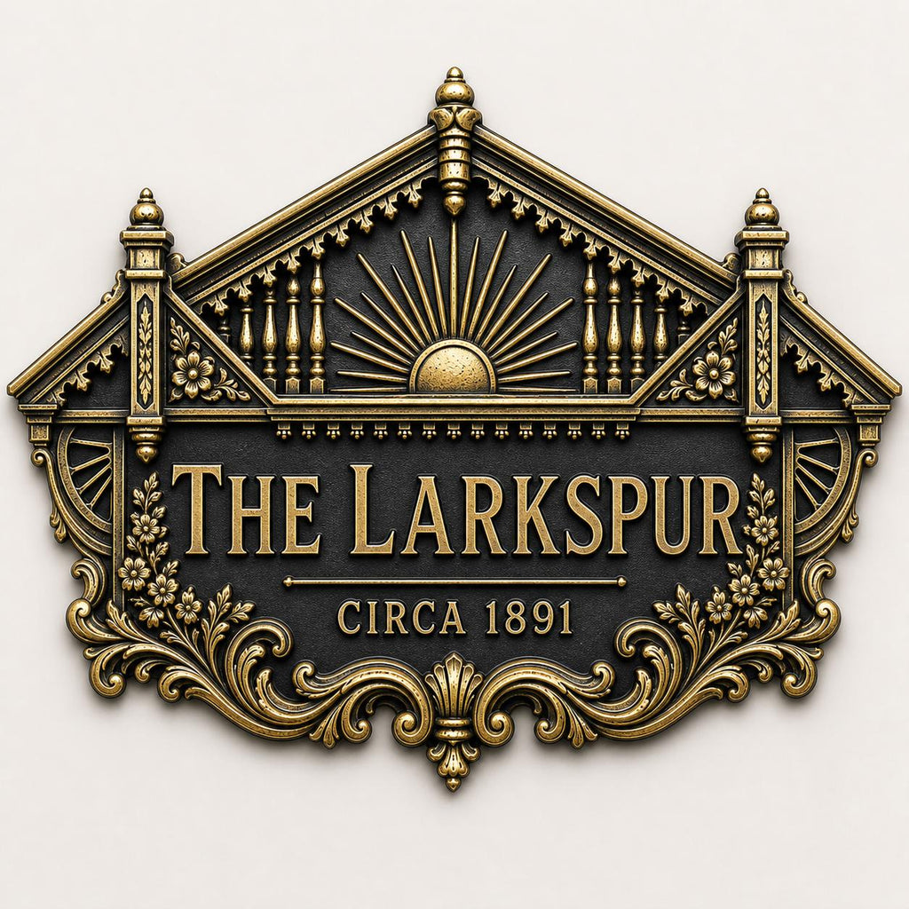 Personalized Antique Brass House Name Plaque | Custom Manor Sign