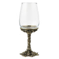 Set of 2/Set of 4 - Gothic Skull & Roses Wine Glasses