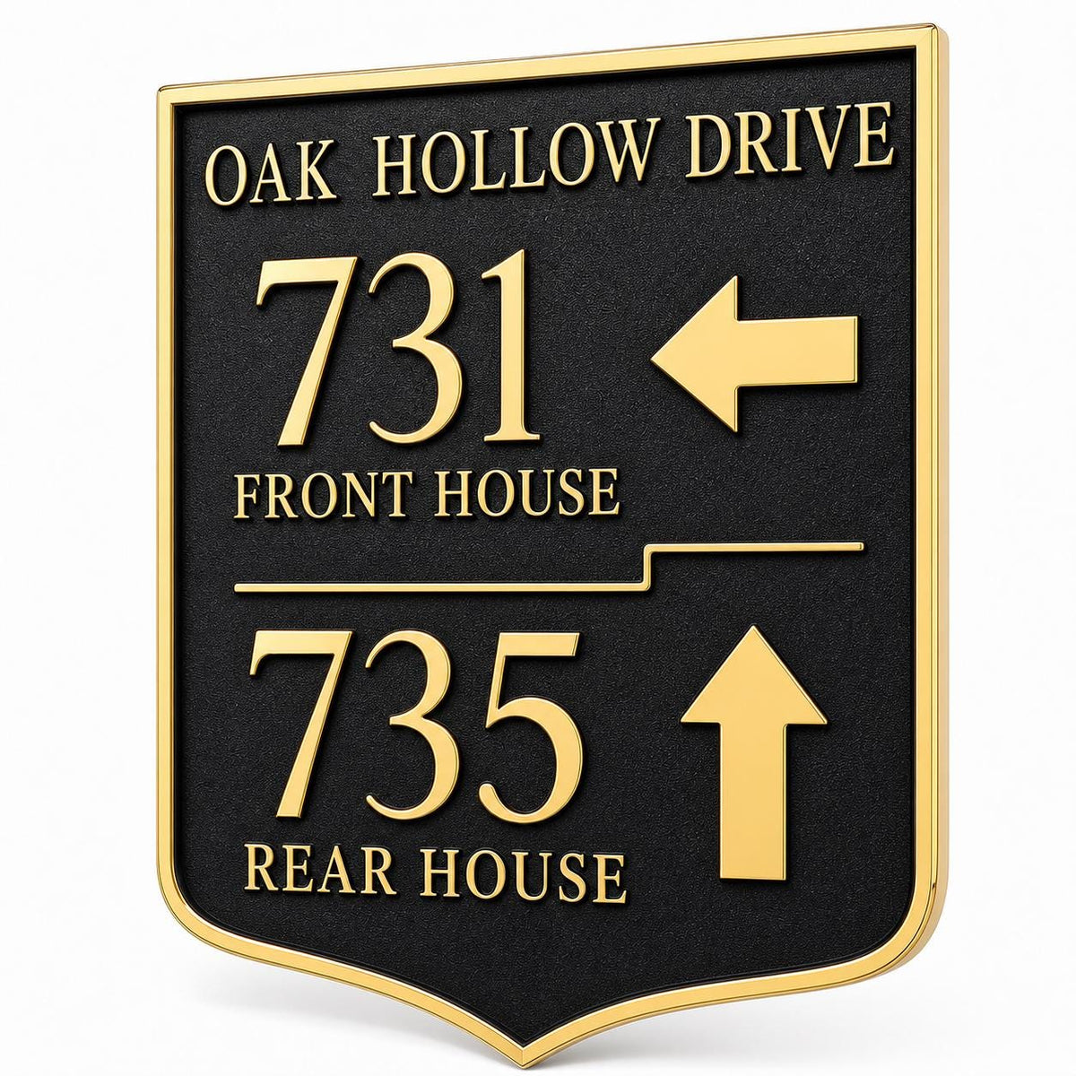 Flag Lot Address Sign for Front and Rear Houses