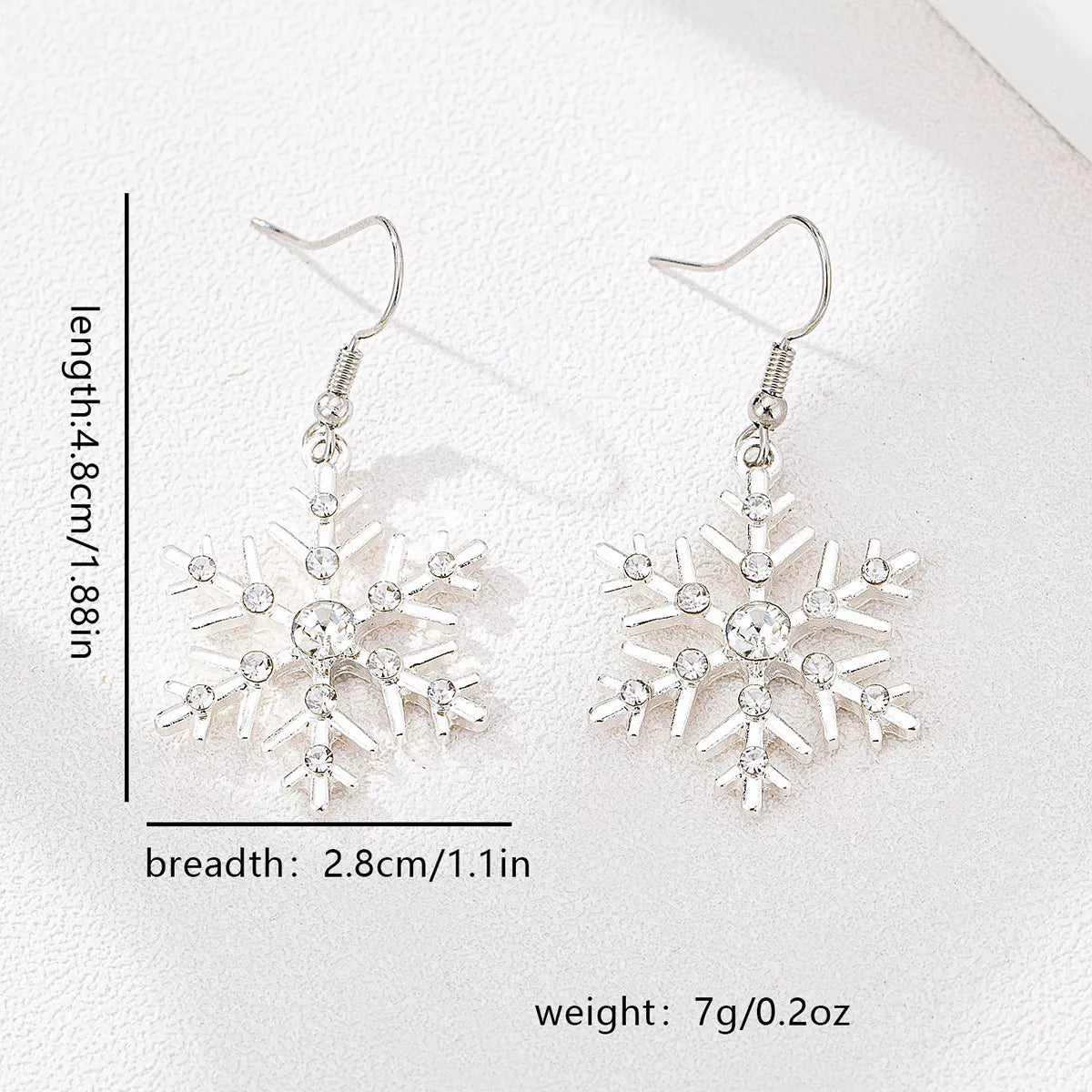 Christmas Snowflake Dangle Earrings - n/a at Dealshubindia
