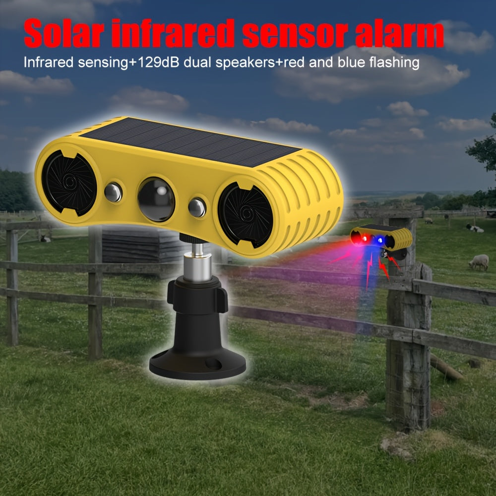 Solar Motion Alarm with Strobe Lights - Electronics > Business & Home Security > Intercoms & Doorbells at Dealshubindia