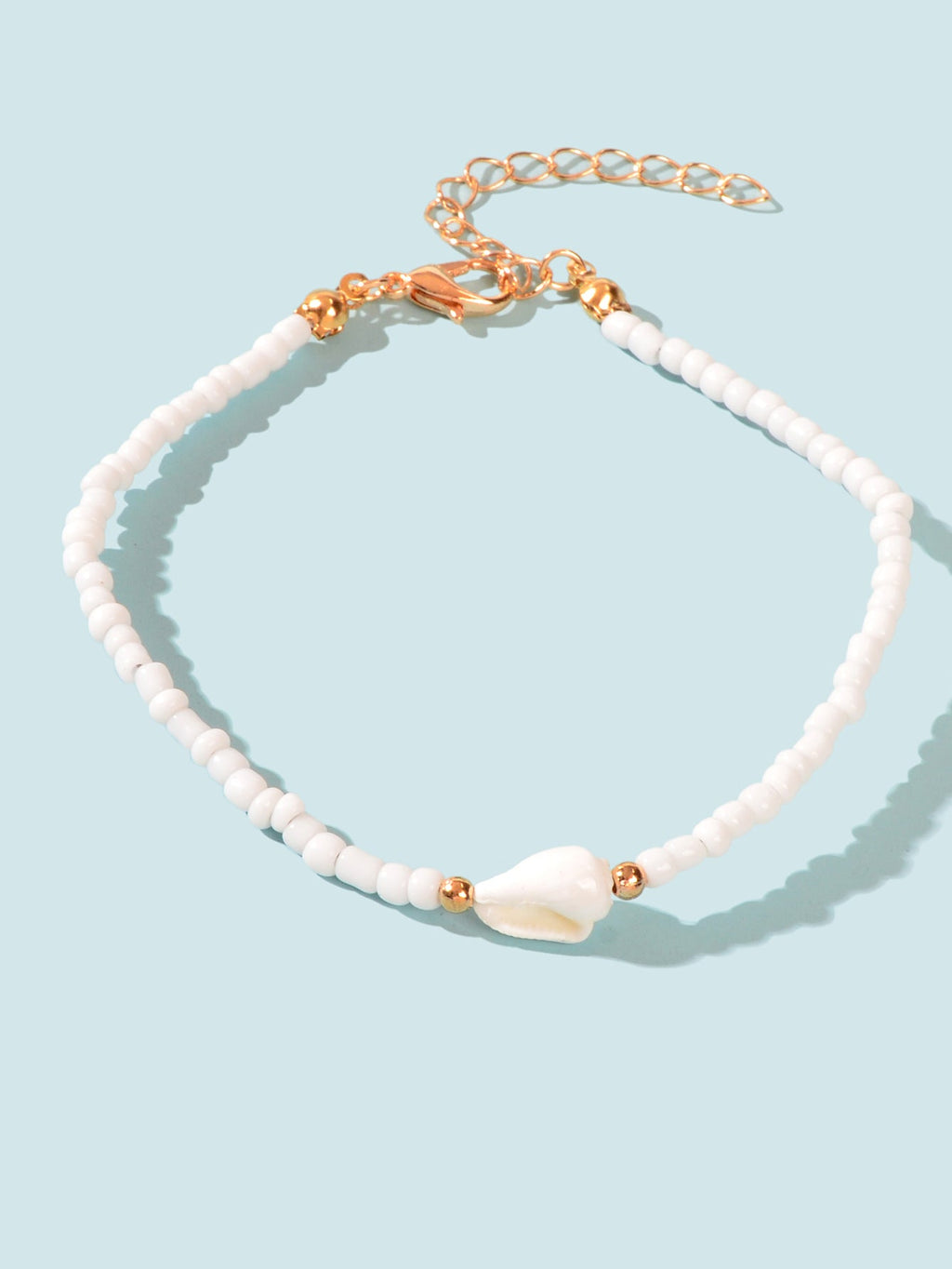 Ethnic Handmade Boho White Seed Beads Shell African Bracelets Hand Accessories