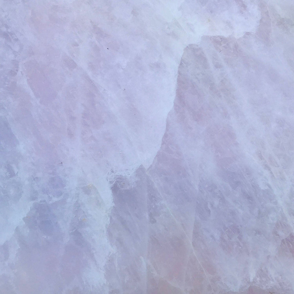 Large Rose Quartz Coffee Table, Single Slab Organic Edge