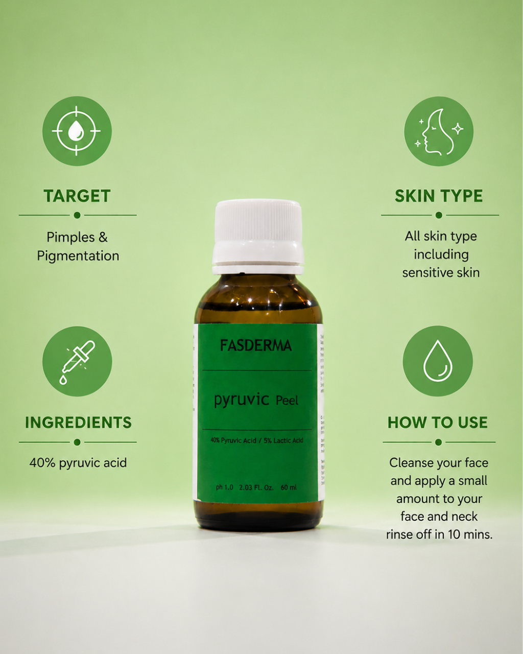 Pyruvic Peel 60ML ( Pimples, Pigmentation & Body Acne )