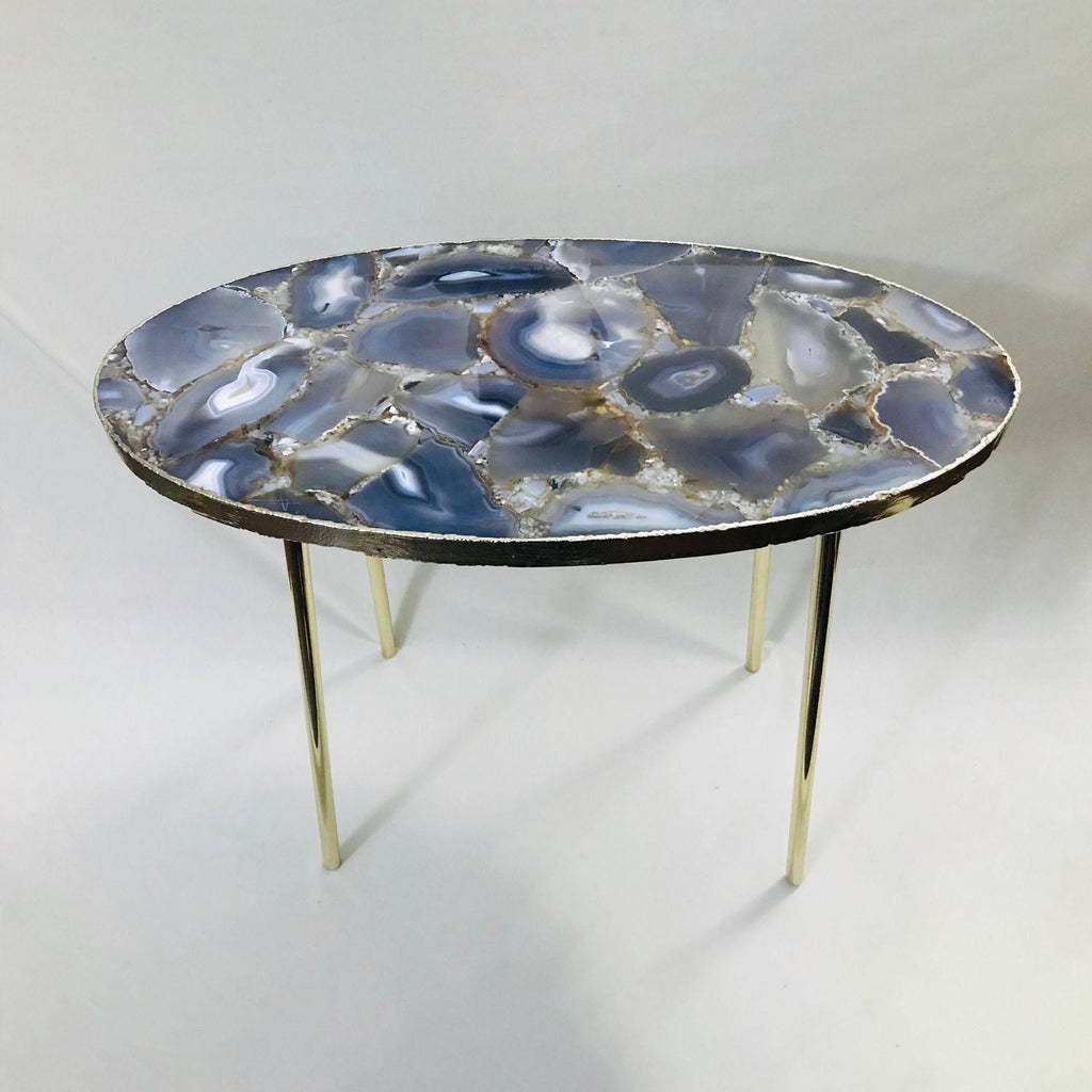 Agate Oval Coffee Table, 24" x 14" Organic Edge