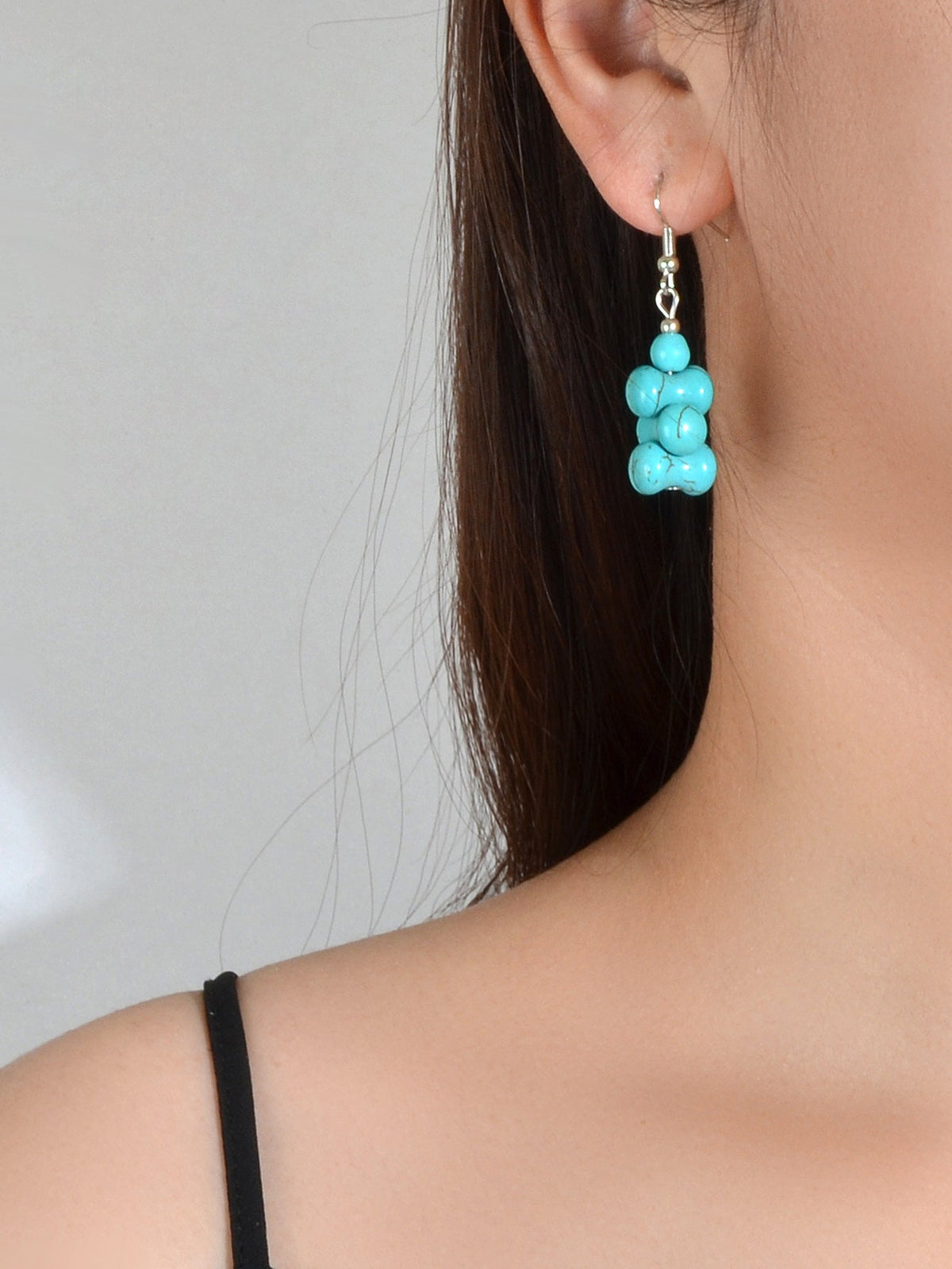 Ethnic American Jewellery Turquoise Geometric Dangle Bohemian Female Earrings