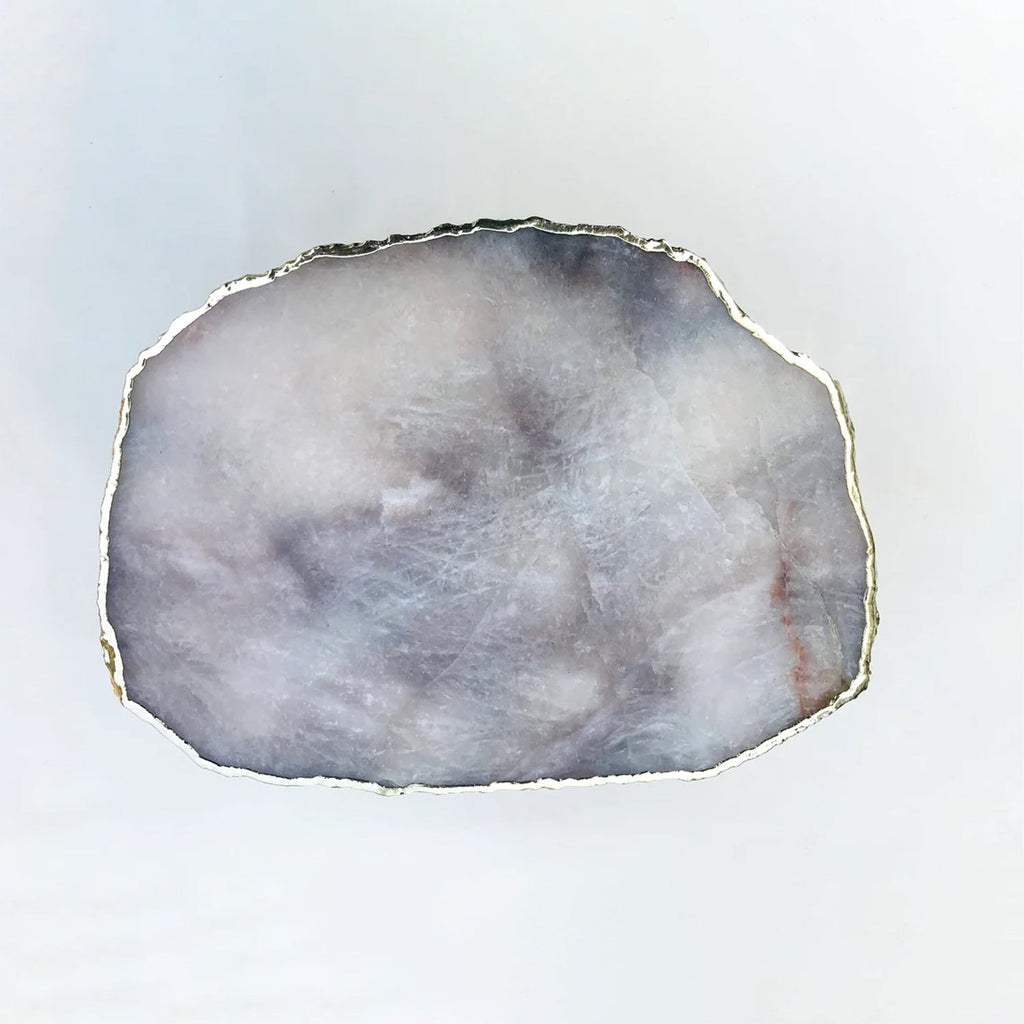 Gray Agate Quartz Cake Stand/Centerpiece/Display Stand/Tray