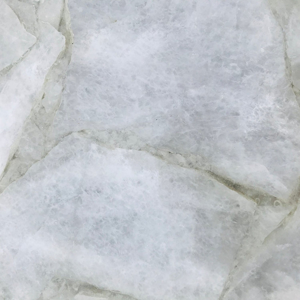 White Agate Side Table, Round Top