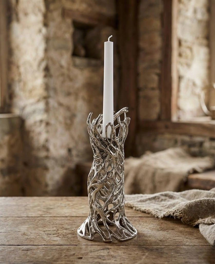 Roots Sculptural Taper Candle Holder-0