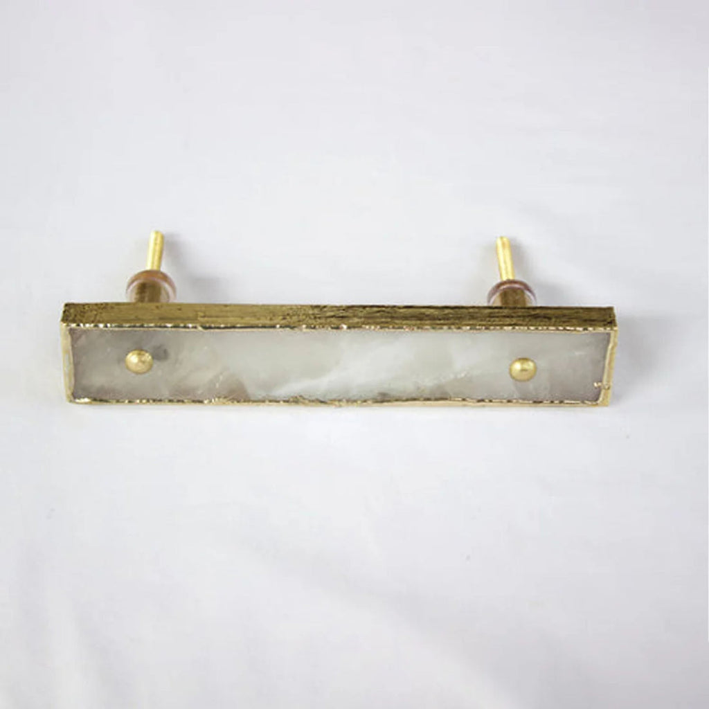 Set of 4 White Agate Handle/Pull/Barbarella