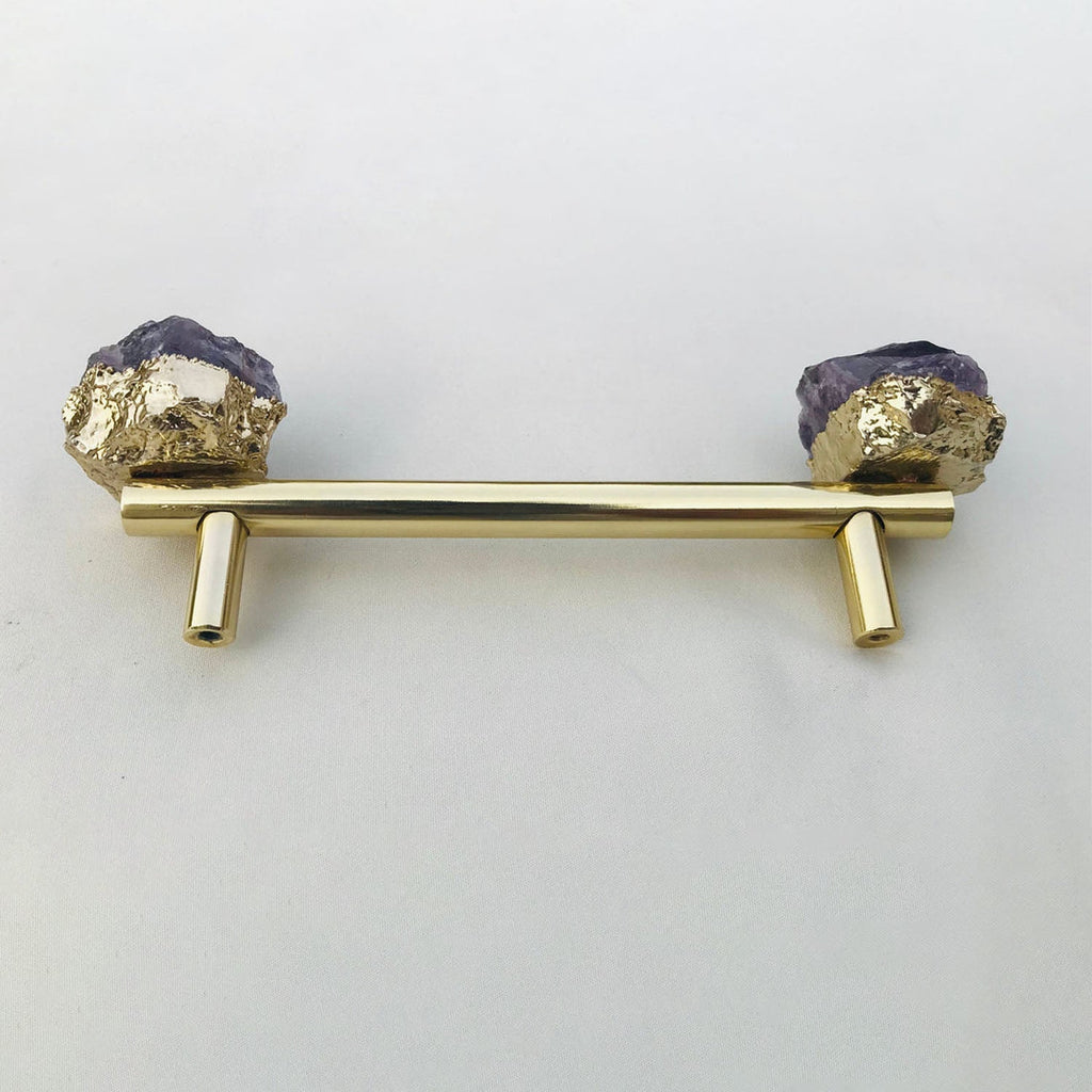 Amethyst Agate Cabinet Handles – Set of 4