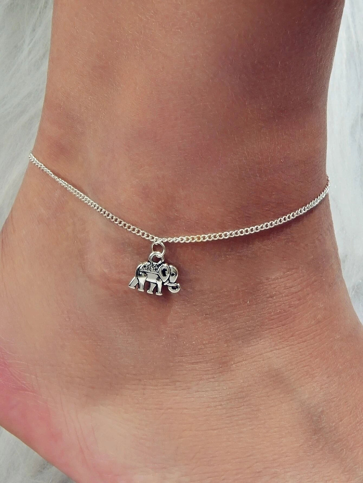1pc Foot Beach Jewellery Gold Silver Chain Elephant Charm Anklet Bracelet Gift