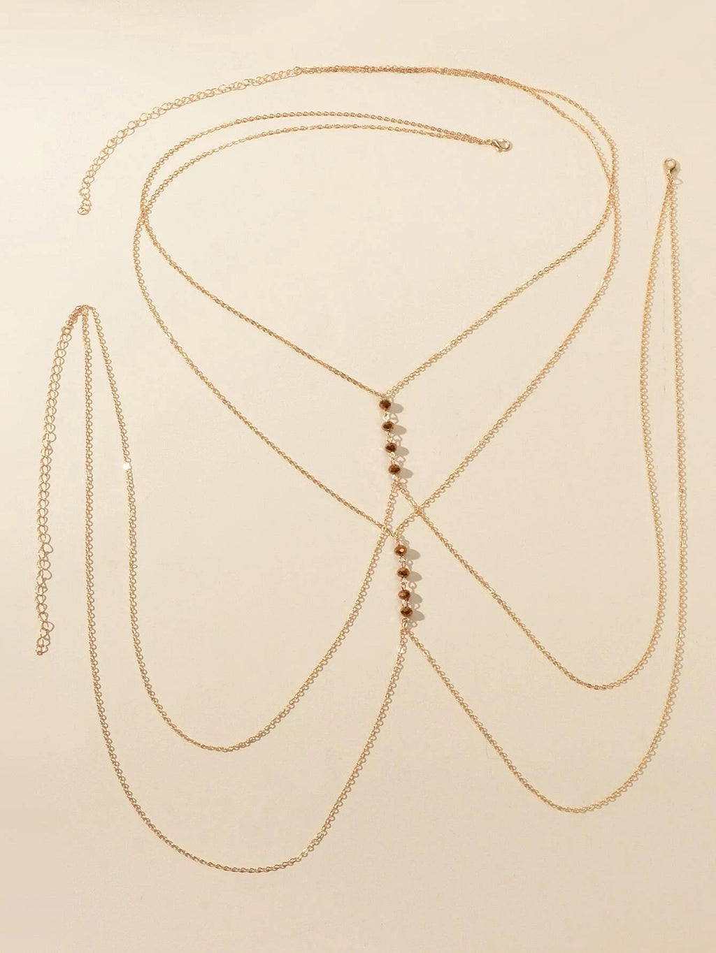 Body Chain Jewellery for Girls Bikini Belly Chain Necklace with Acrylic Beads