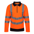 Mens Regatta Hi Vis Long Sleeve Polo Shirt - TRS192
