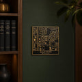 Antique Brass Personalized 3D Wall Map | Wedding|Anniversary | Birthday | Graduation | House |Gift | Location Plaque