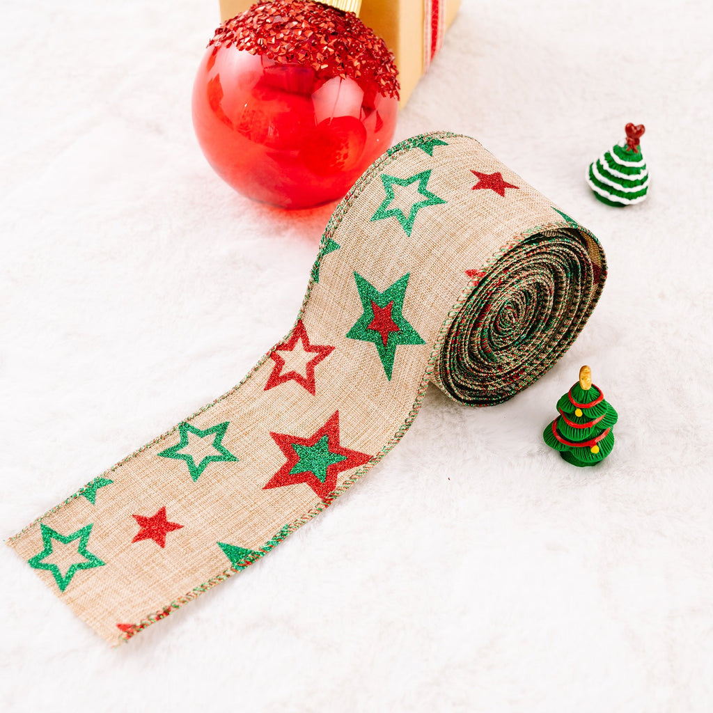 Christmas Polyester Ribbon - n/a at Dealshubindia