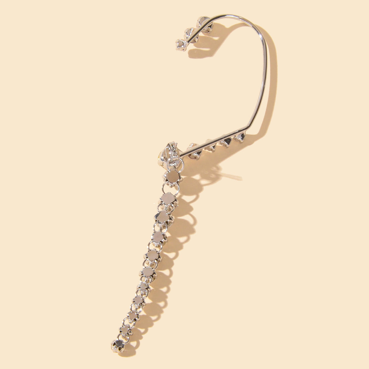 1 pc Luxury Cartilage Jewellery Full Rhinestone Long Ear Cuff Cartilage Earring