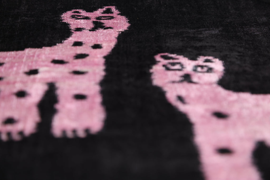 Best-Selling Pink Panther Velvet Pillow – Handmade 16x24 Lumbar