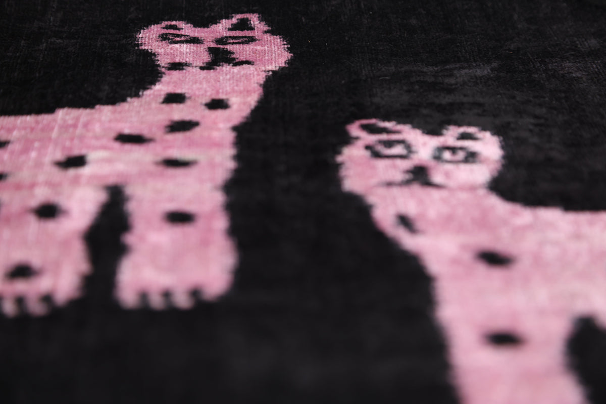 Best-Selling Pink Panther Velvet Pillow – Handmade 16x24 Lumbar