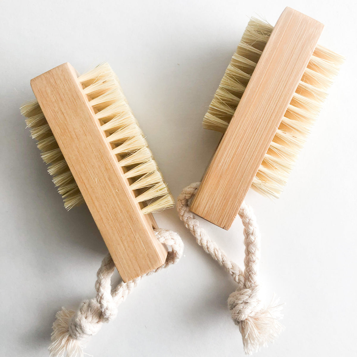 Double Sided Bamboo Sisal Nail Brush-Zero Waste Plastic Free Nail Brush