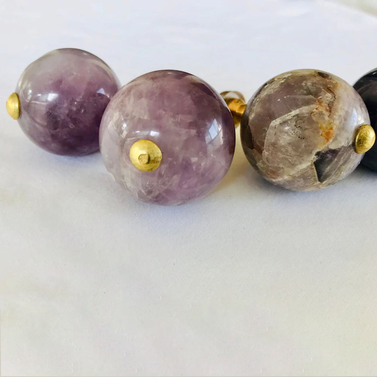 Amethyst Sphere Cabinet Knobs