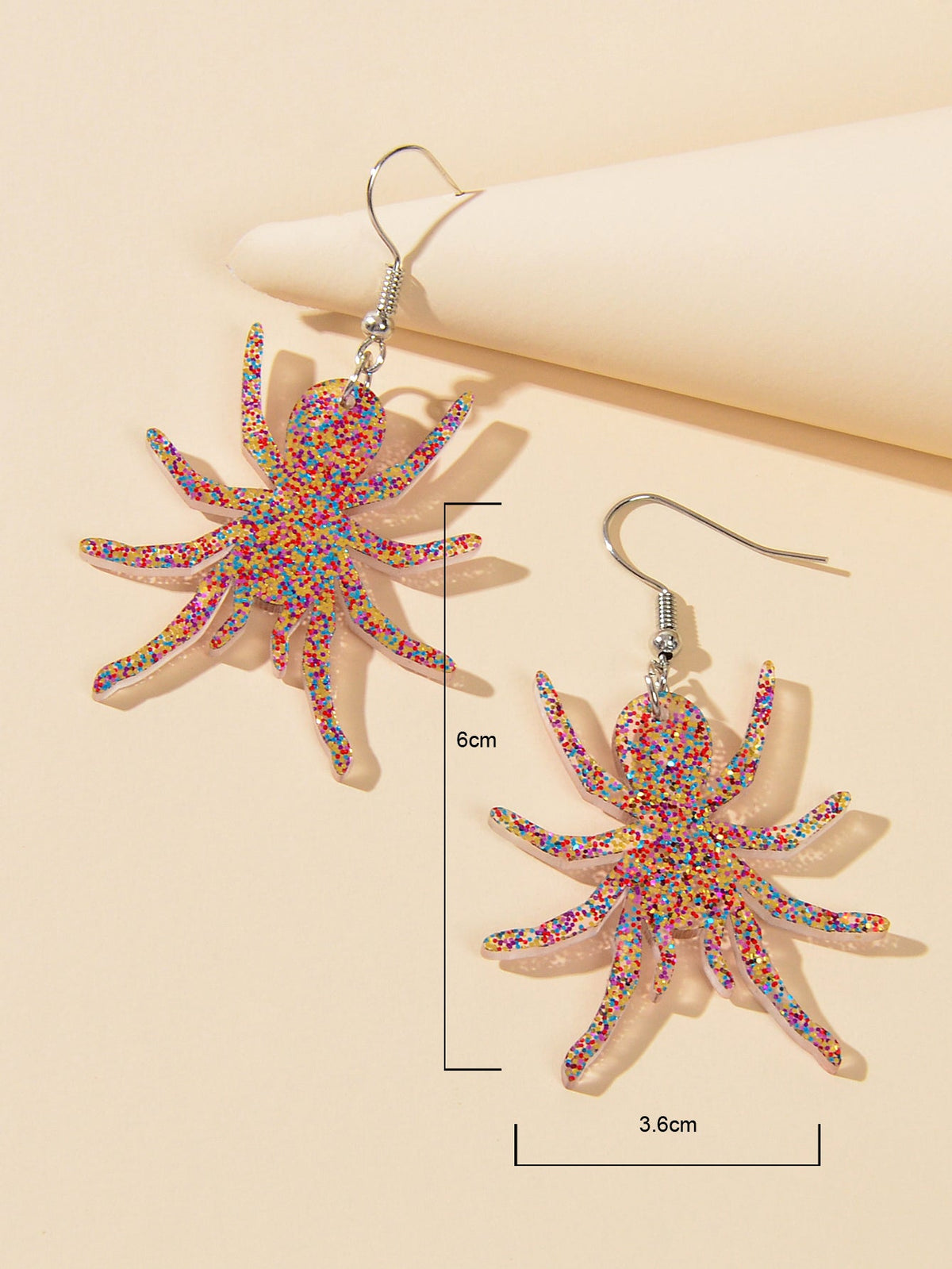 Statement Shining Multi-colored Acrylic Big Spider Dangle Punk Women Earrings - Earrings at Dealshubindia