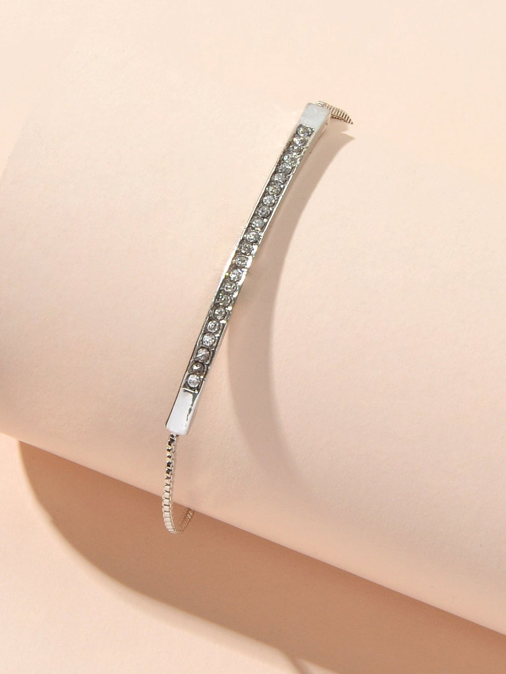 Ladies Jewellery Rhinestone Gold Silver Chain Strip Charm Adjustable Bracelet