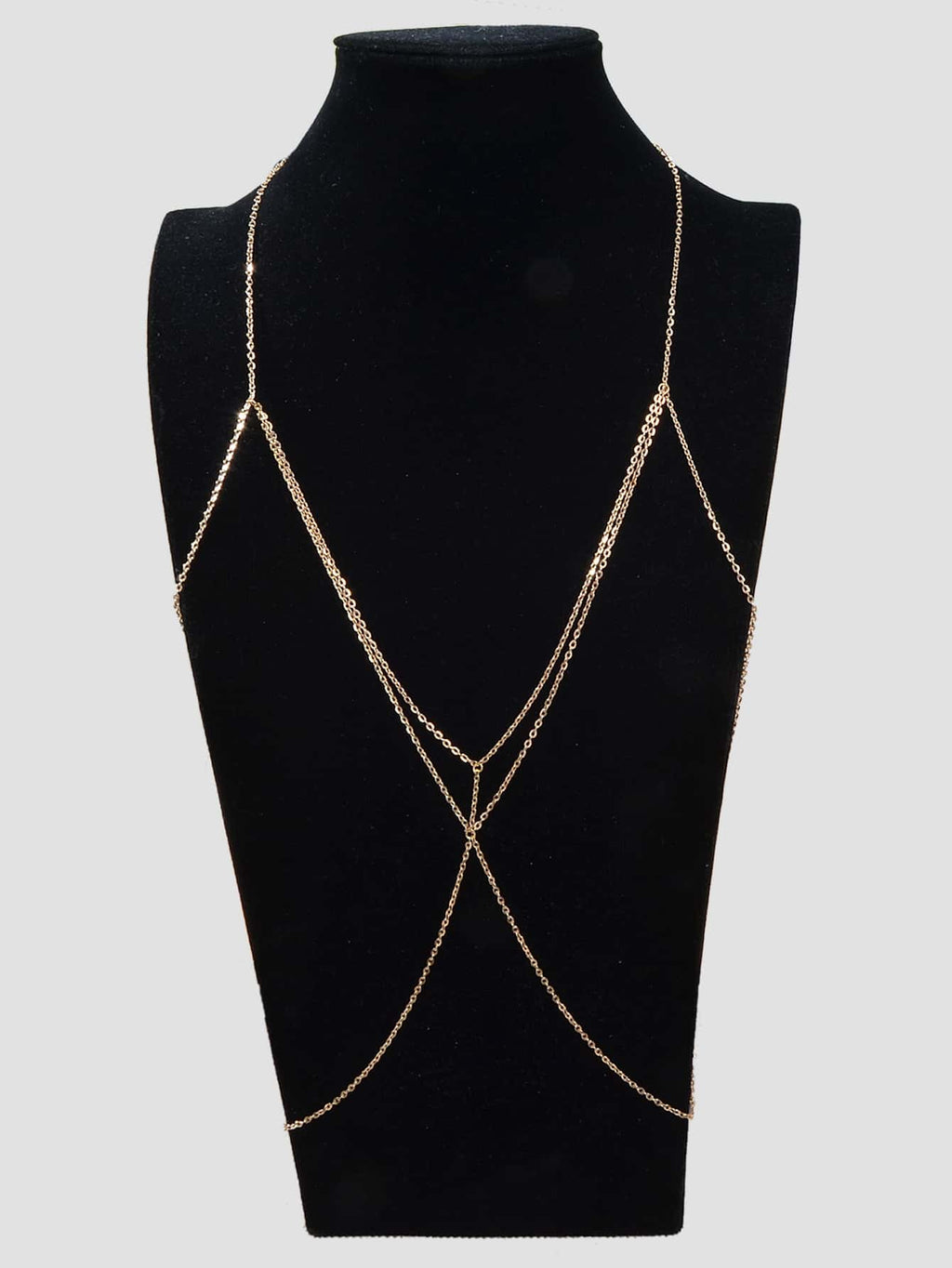 Sexy Bikini Beach Gold Chain Body Chain Layered Chest Harness Belly Body Jewelry