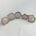 Rose Quartz Slice Cabinet Knobs