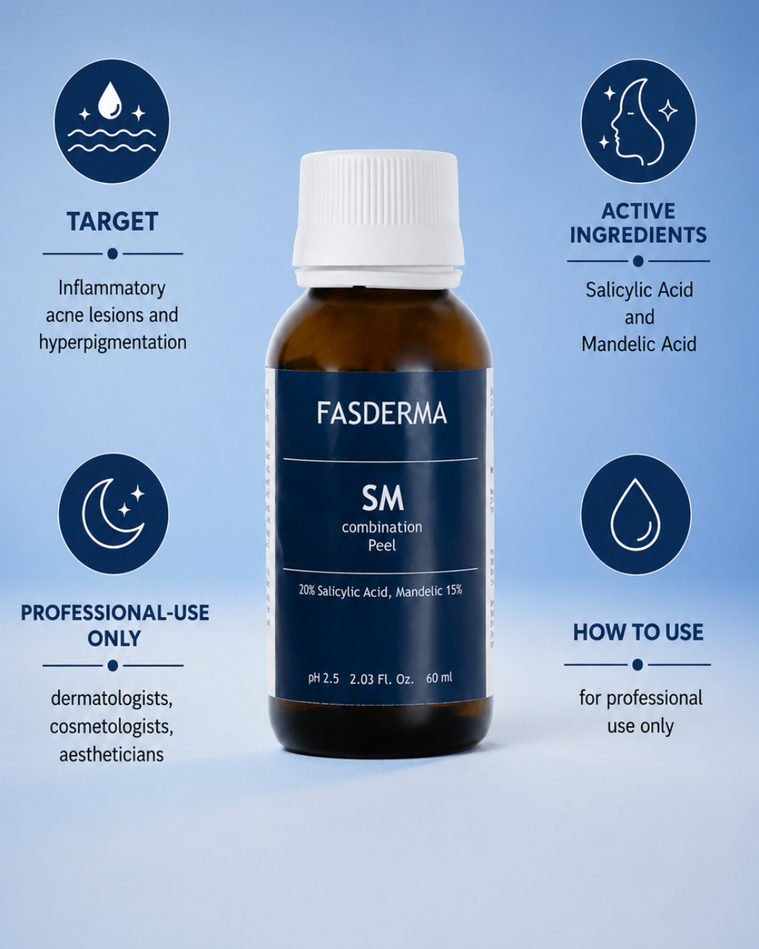 SM Peel, 60ML ( Inflammatory Acne & Pigmentation )