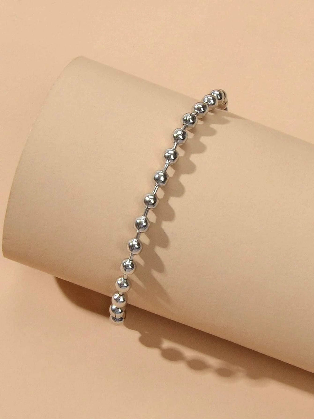 1pc Gold Silver Ball Chain Minimalist Boho Chic Anklet Bracelet Teen Summer Gift