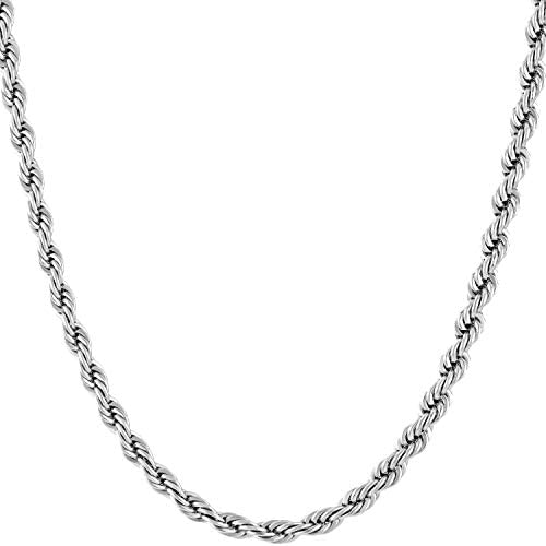 4mm Rope Chain 24k Gold Plated Necklaces