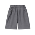 Grey Boys Summer Shorts Casual Sport Elastic Waist Pants Breathable Cotton