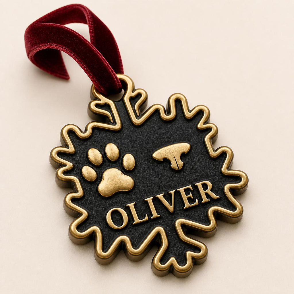 Pet Print Ornament, Snowflake