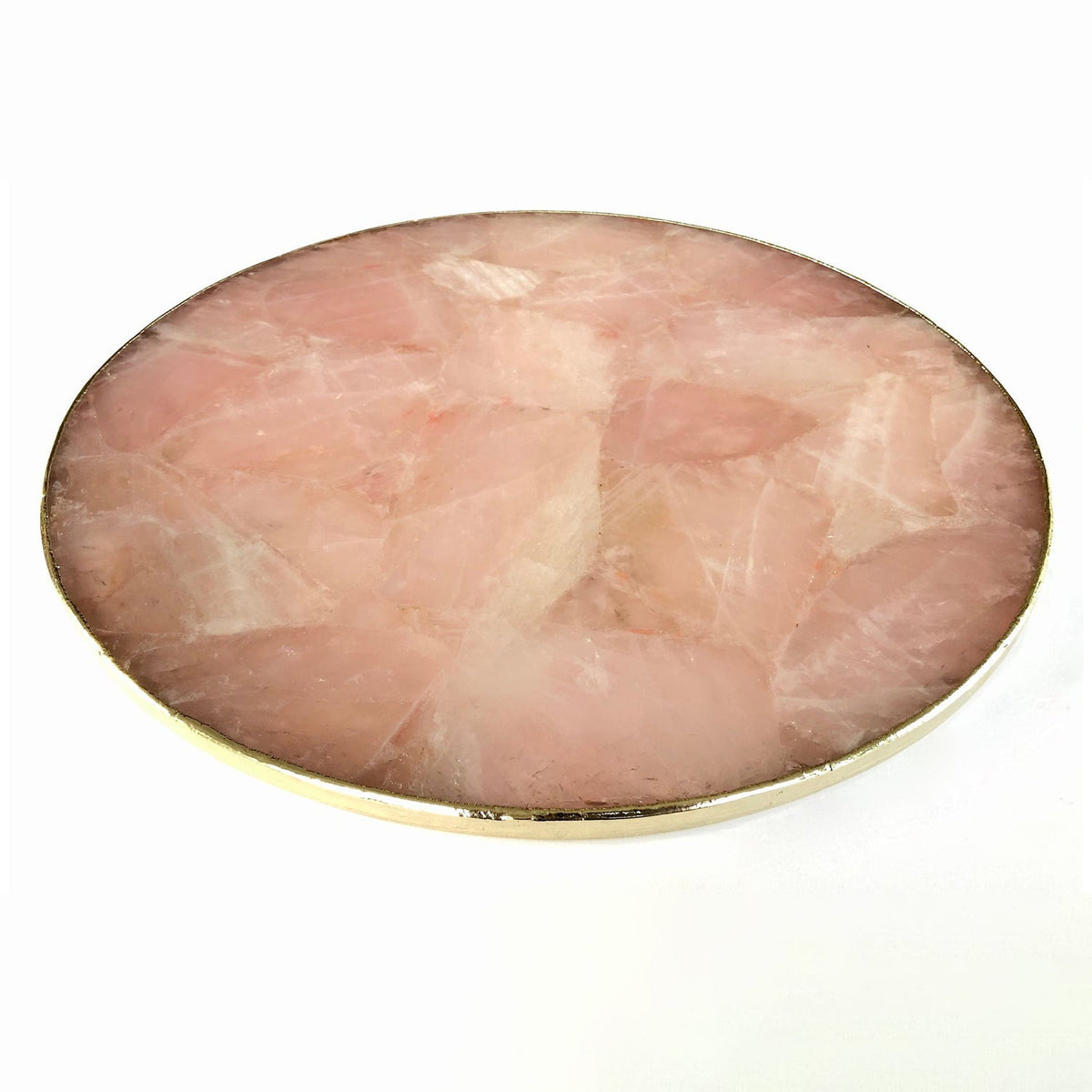 Rose Quartz Agate LazySusan | Countertop | Turntable | Centerpiece