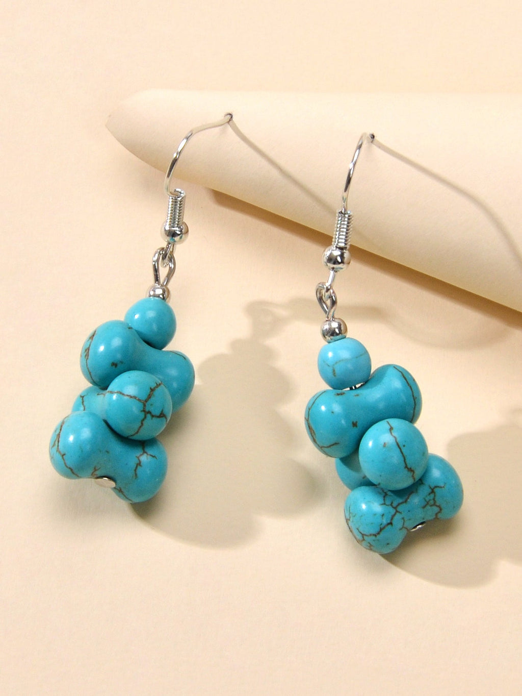 Ethnic American Jewellery Turquoise Geometric Dangle Bohemian Female Earrings