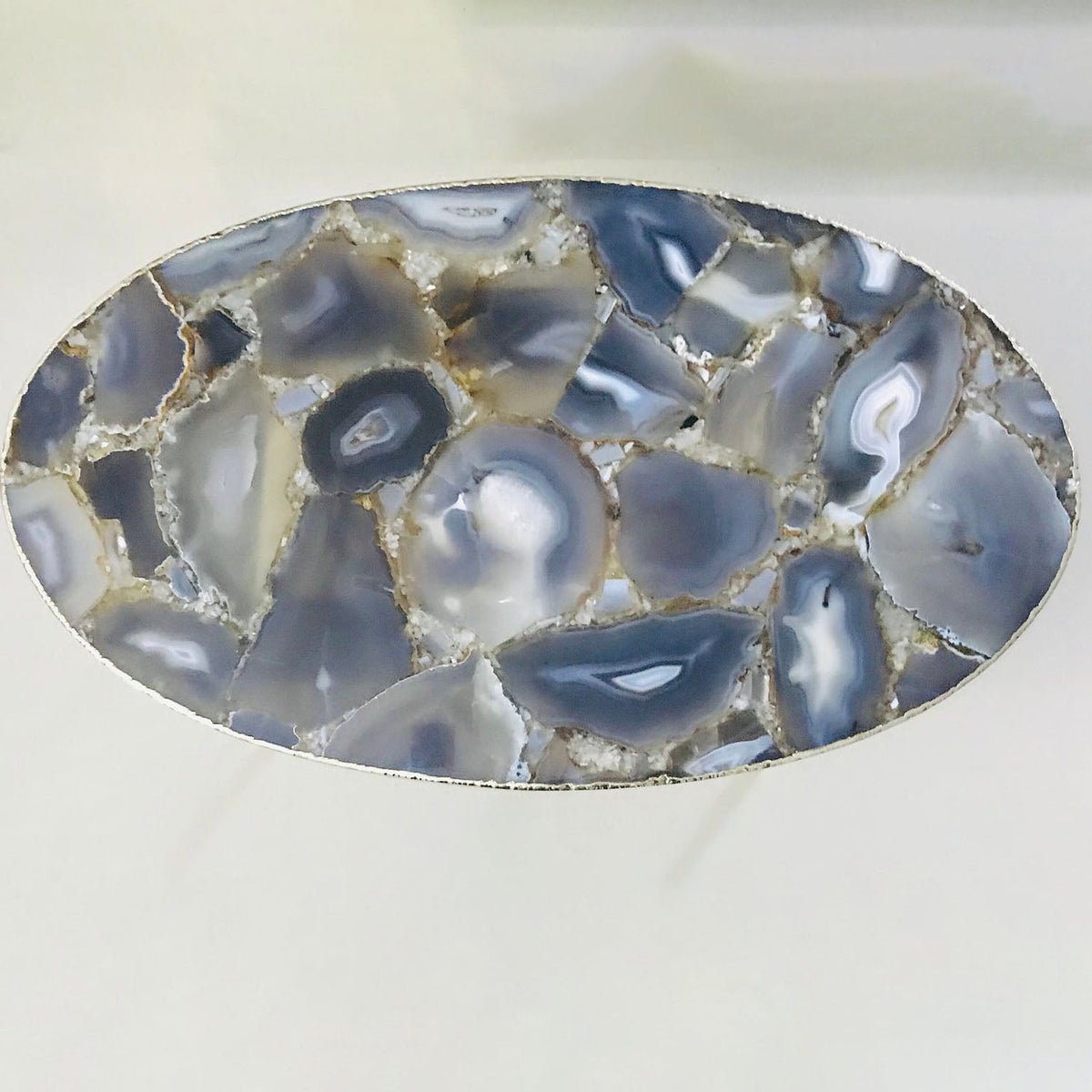 Agate Oval Coffee Table, 24" x 14" Organic Edge