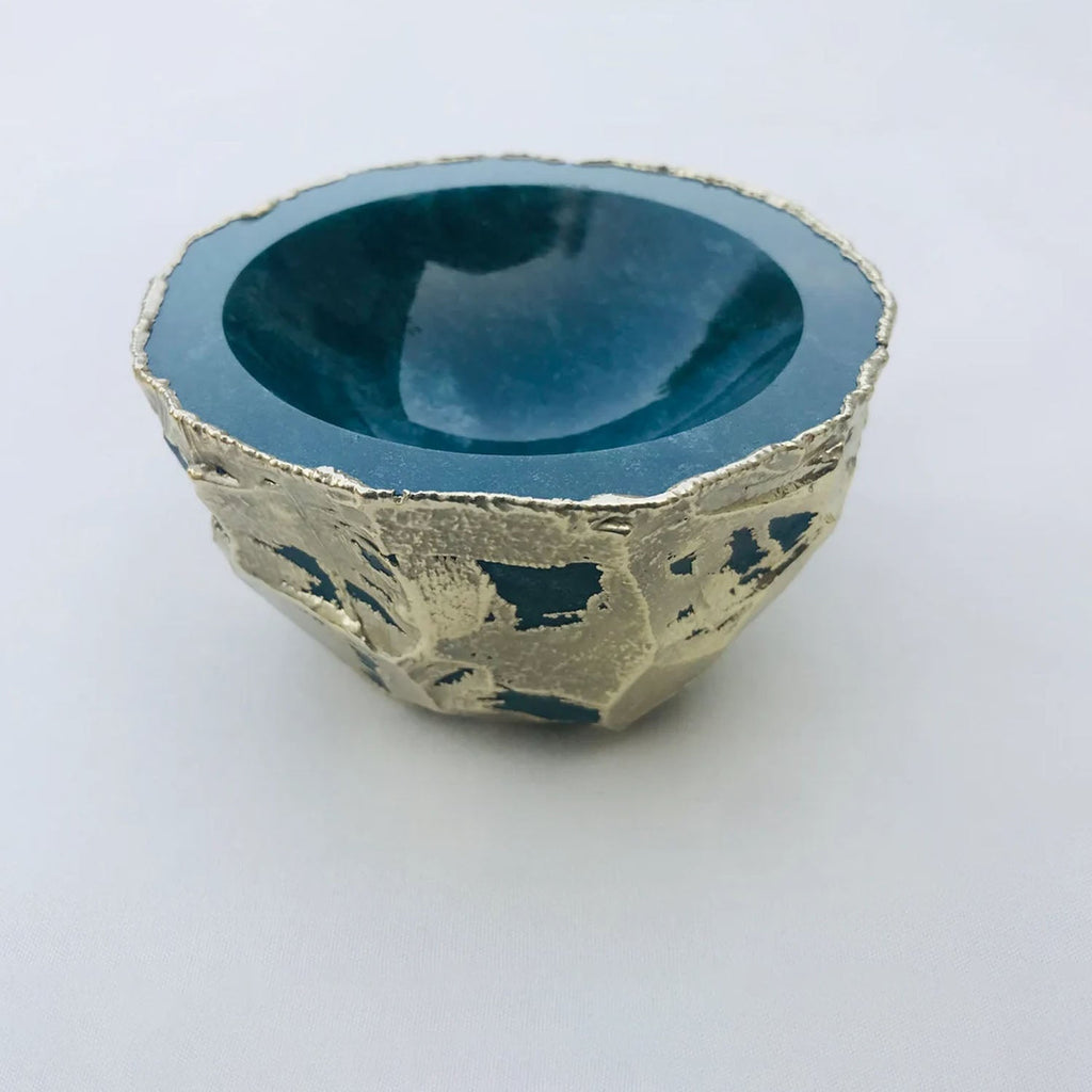 Green Blue Agate Geode Nut/trinket/Jewelry Bowl