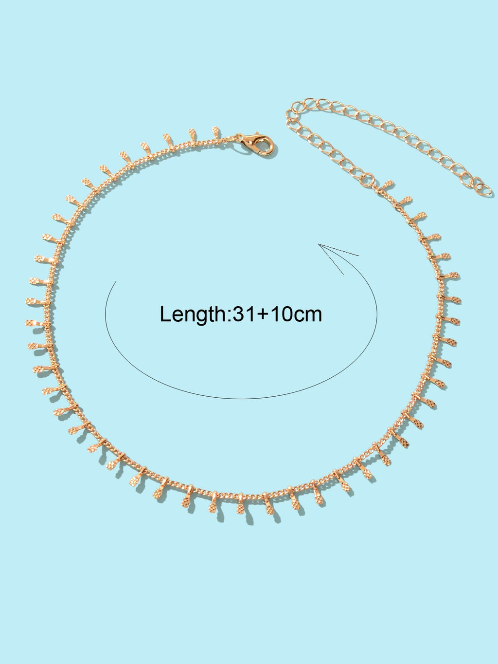 Women Party Decoration Gold Link Chain Clavicle Choker Necklace Short Collar