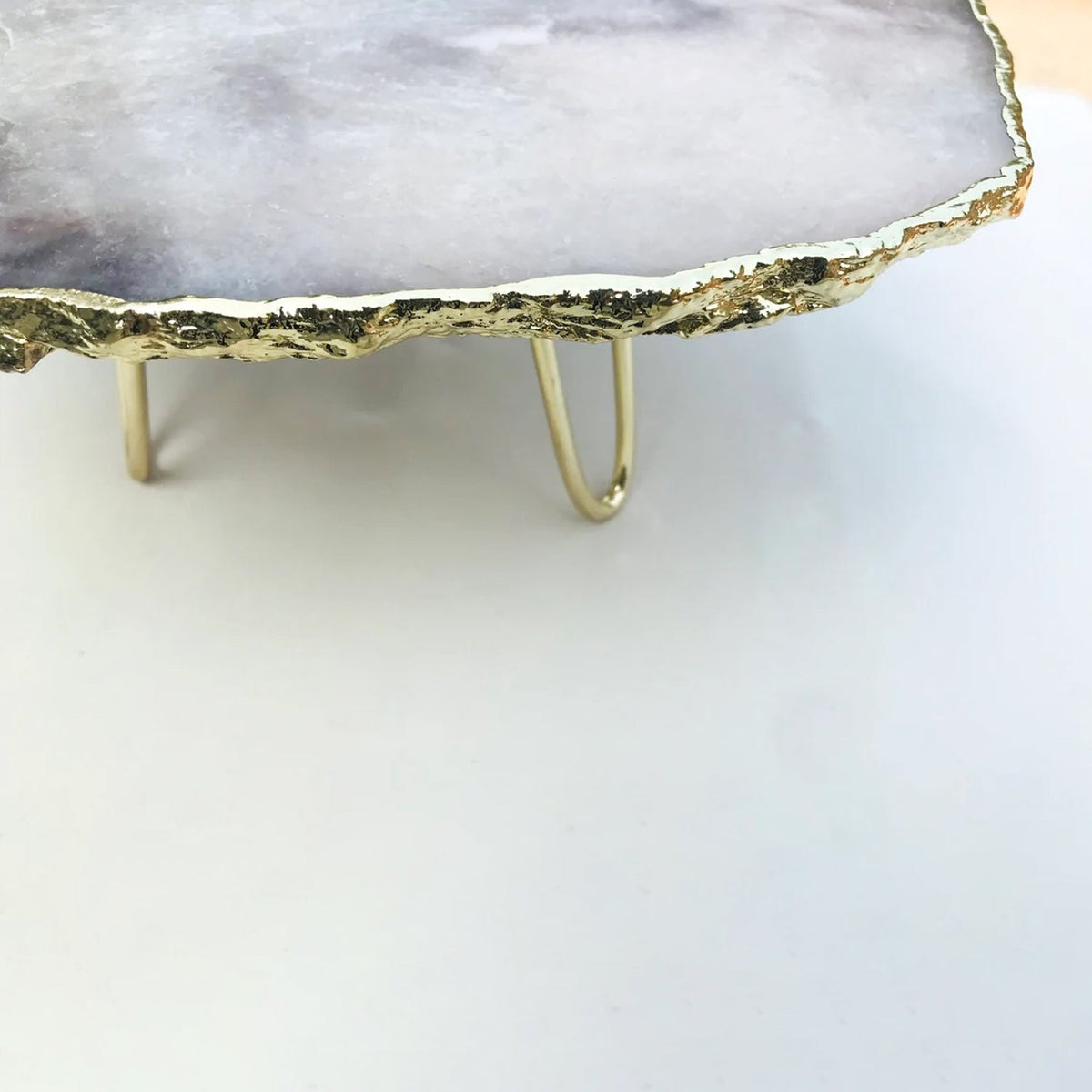 Gray Agate Quartz Cake Stand/Centerpiece/Display Stand/Tray