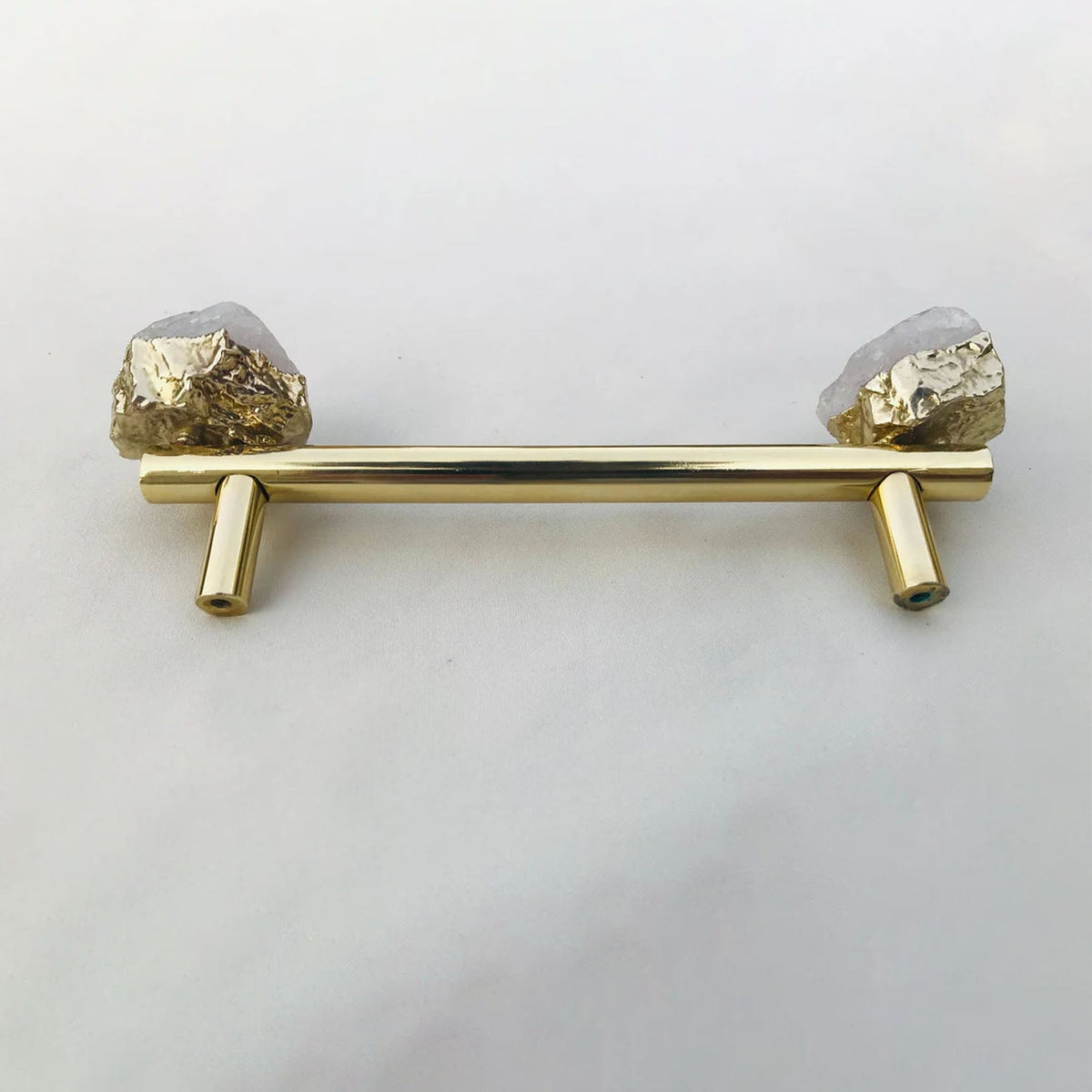 Clear Quartz Agate Cabinet Handles – Set of 4