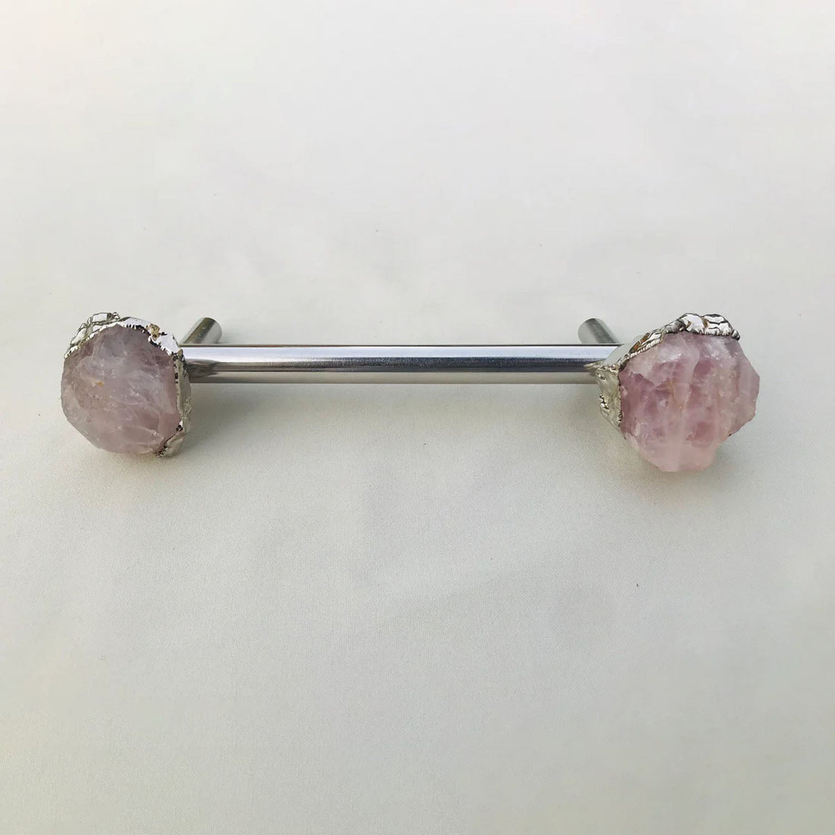 Set of 4 - Cabinet/Door/Drawer/Kitchen Handle and Pull - Rose Quartz/Agate stainless steel handles