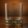 Personalized Sea Turtle Whiskey Glass – Custom Etched Old Fashioned Glass, 10 oz