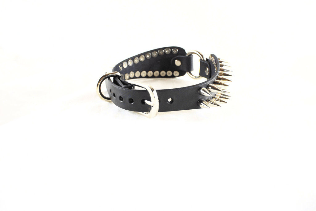 Spiked Submissive Collar – Gothic BDSM Choker With Metal Spikes
