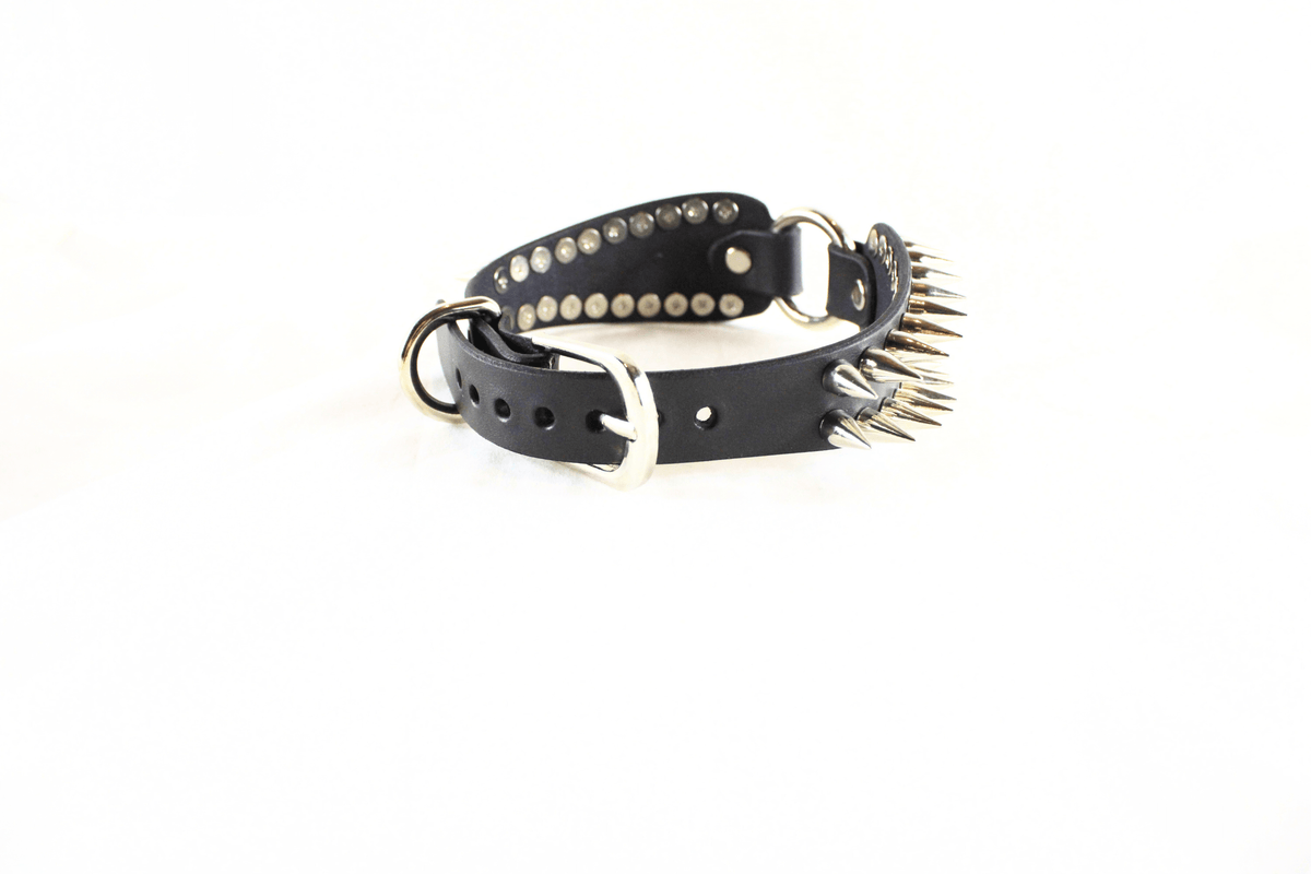 Spiked Submissive Collar – Gothic BDSM Choker With Metal Spikes
